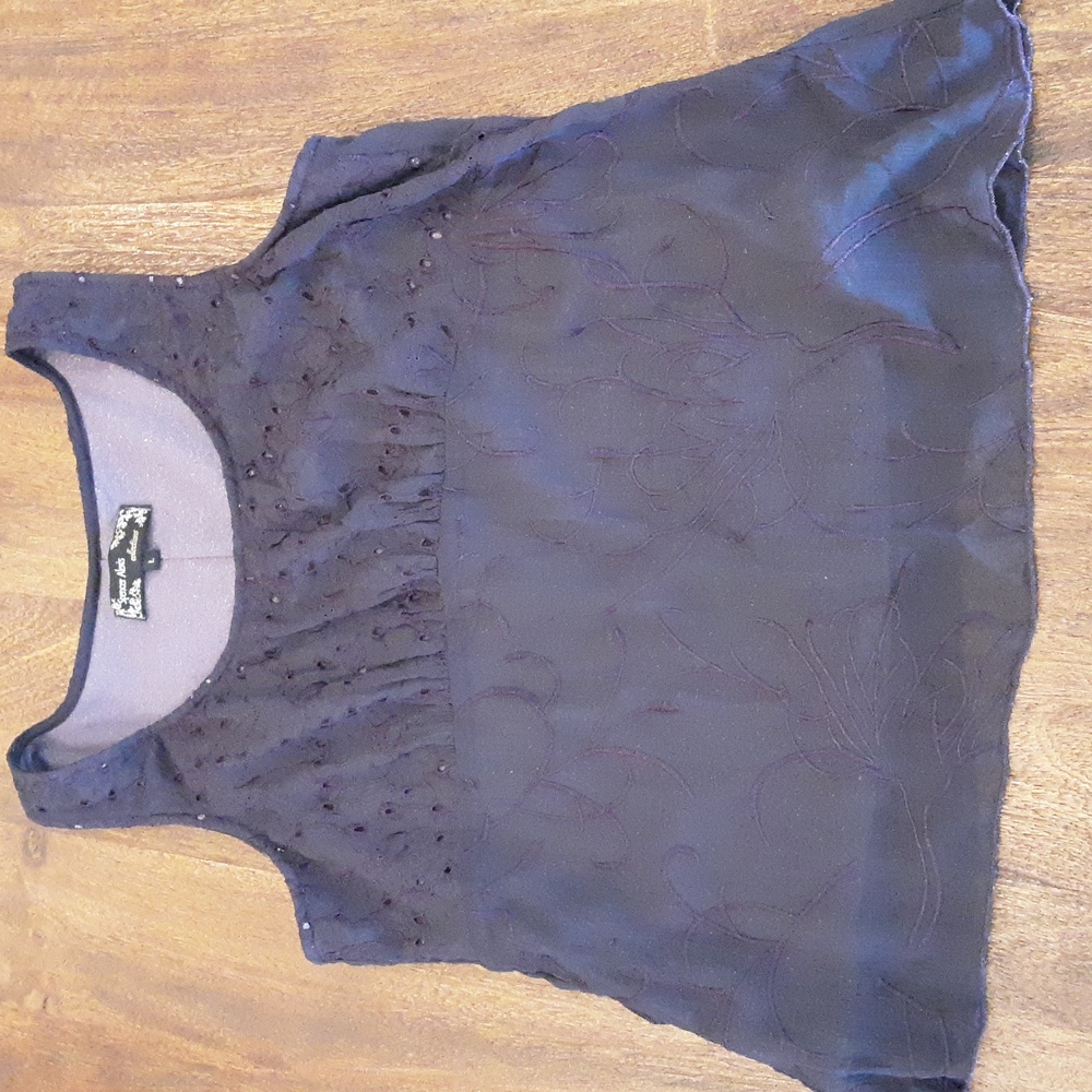 Purple Sparkly Sleeveless Top